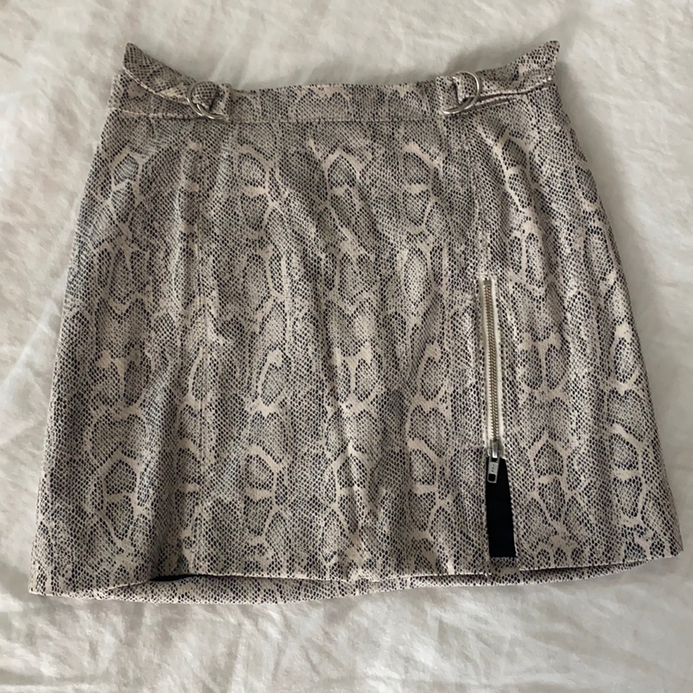 Free People Snake Skin Mini Skirt